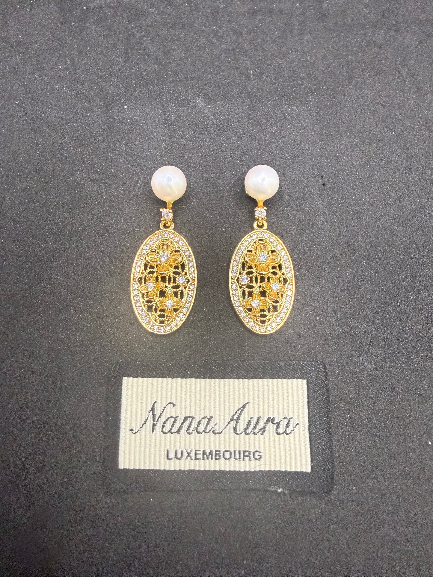Boucles d'oreilles Flora Perle
