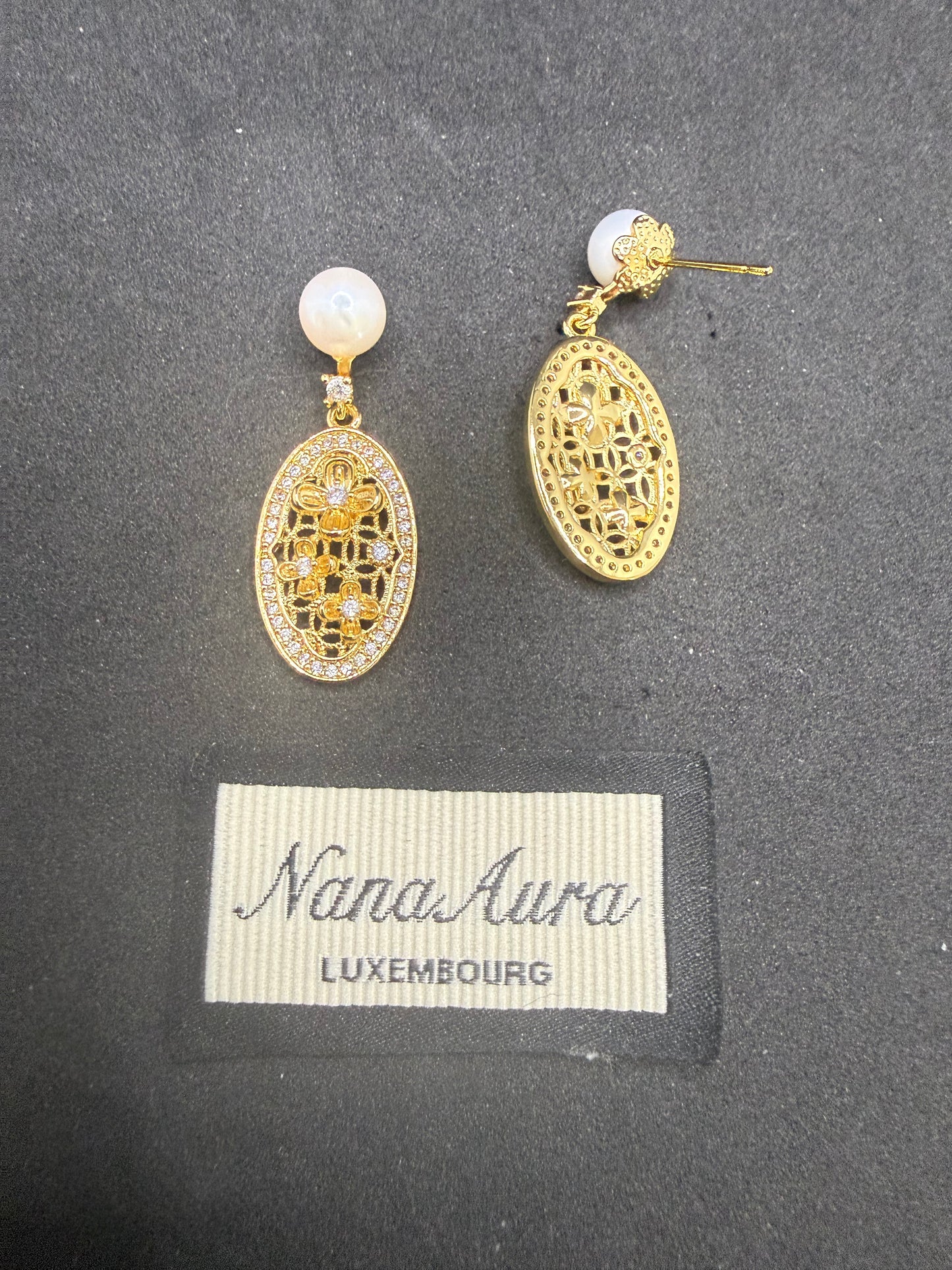Boucles d'oreilles Flora Perle