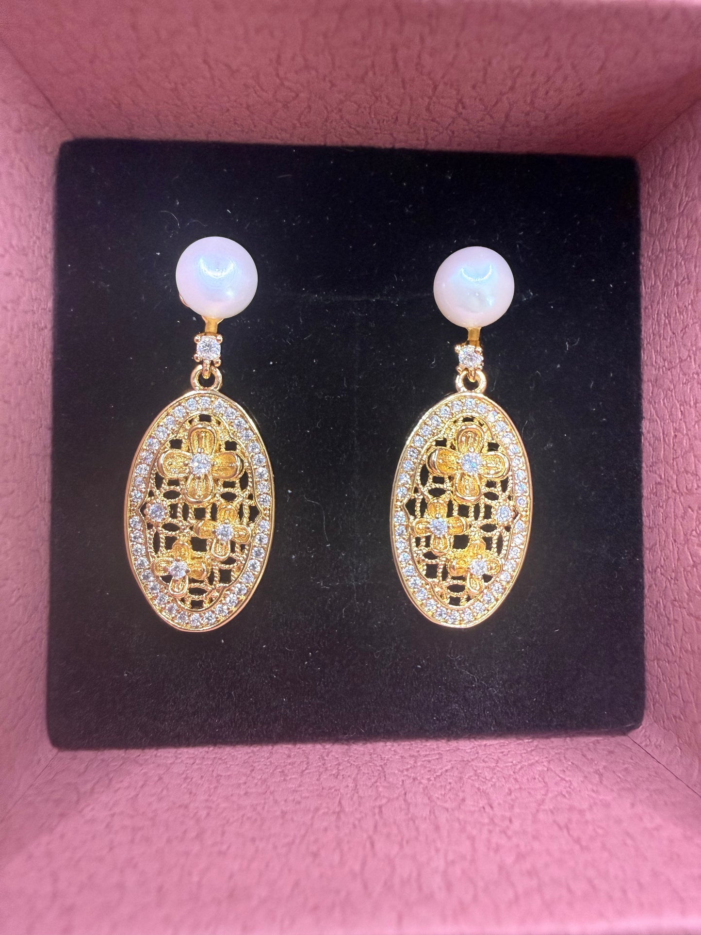Boucles d'oreilles Flora Perle