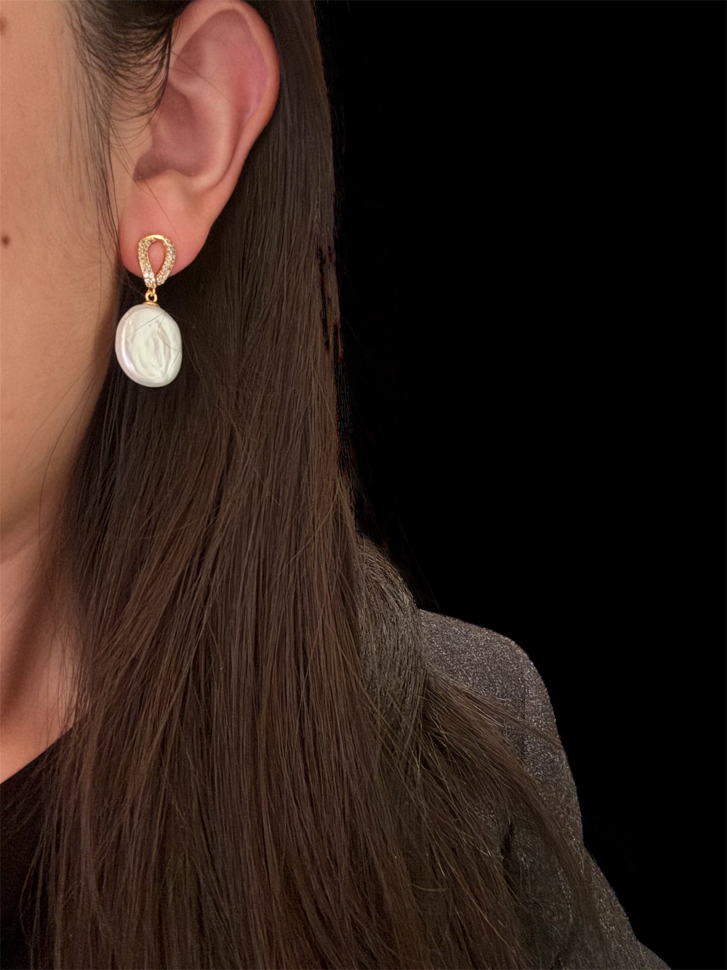 Boucles d'oreilles baroques Aurélia