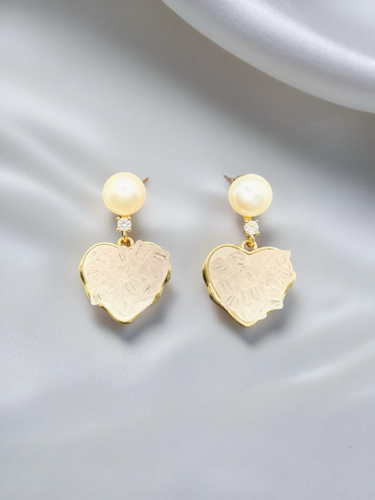 Blushing Heart Earrings
