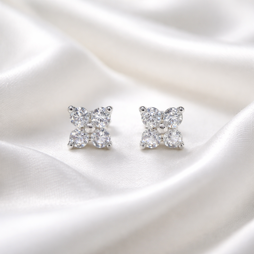 Seraphina Clover Stud Earrings